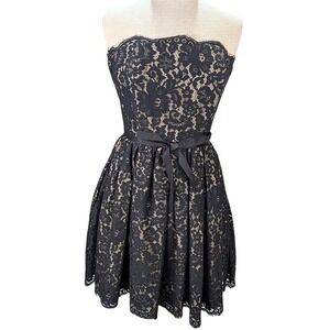 Neiman Marcus Robert Rodriguez Cocktail Dress Womens 8 Black Dark Romantic Goth